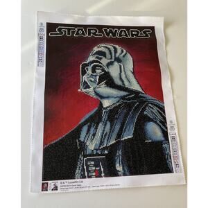 Diamond Dotz 5D Gem Starwars Darth Vader Finished - Missing A Few Dots